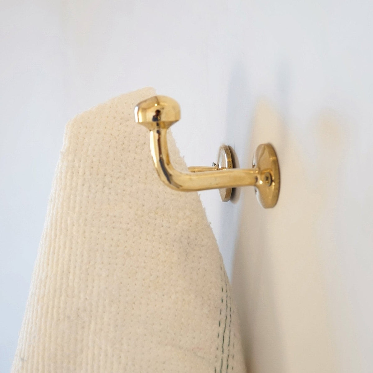 Unlacquered Brass Hook, Brass Hook Organizer - BRASSDORIA