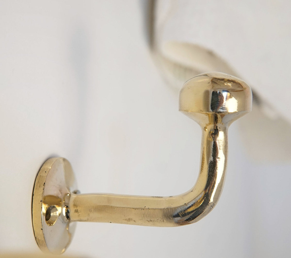 Unlacquered Brass Hook, Brass Hook Organizer - BRASSDORIA