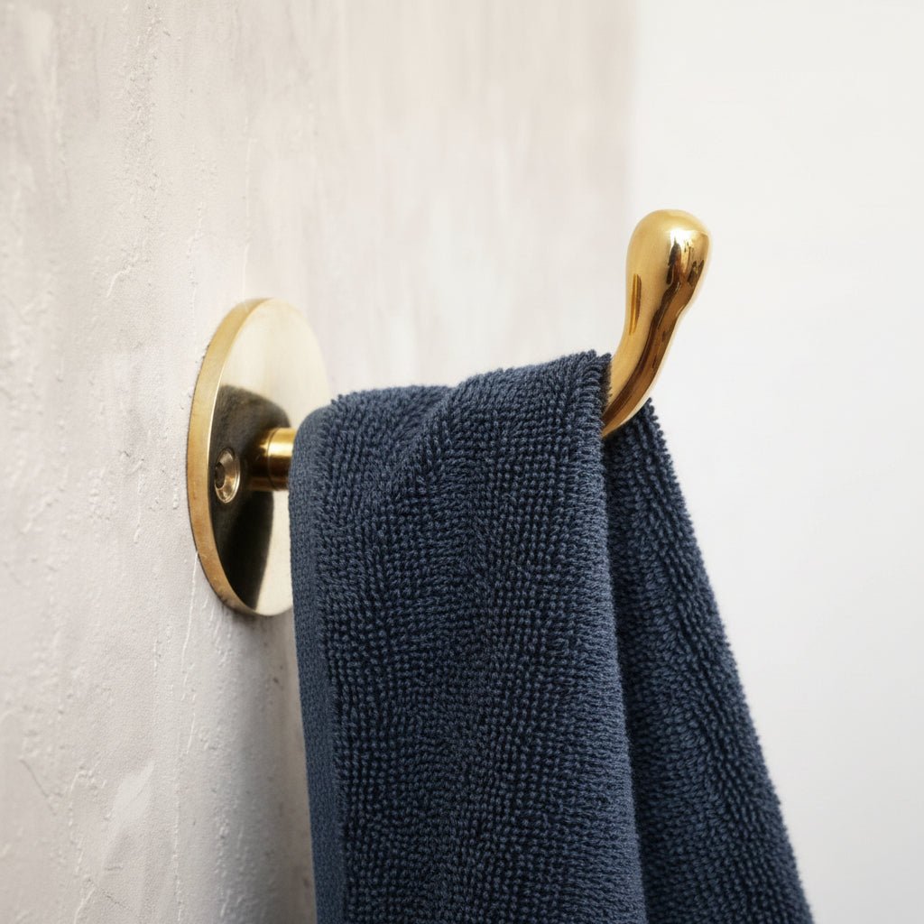 Unlacquered Brass Hook For Wall - BRASSDORIA
