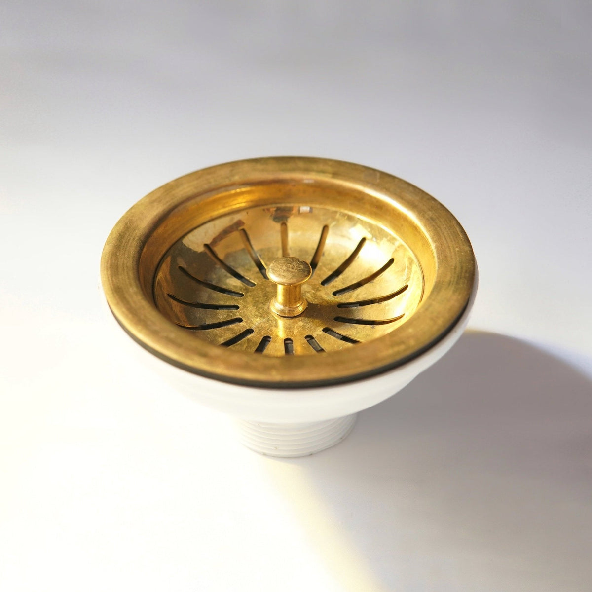 Unlacquered Brass Kitchen Sink Strainer, Sink Waste, Strainer Basket, Drain Cover & Basket Strainer - BRASSDORIA