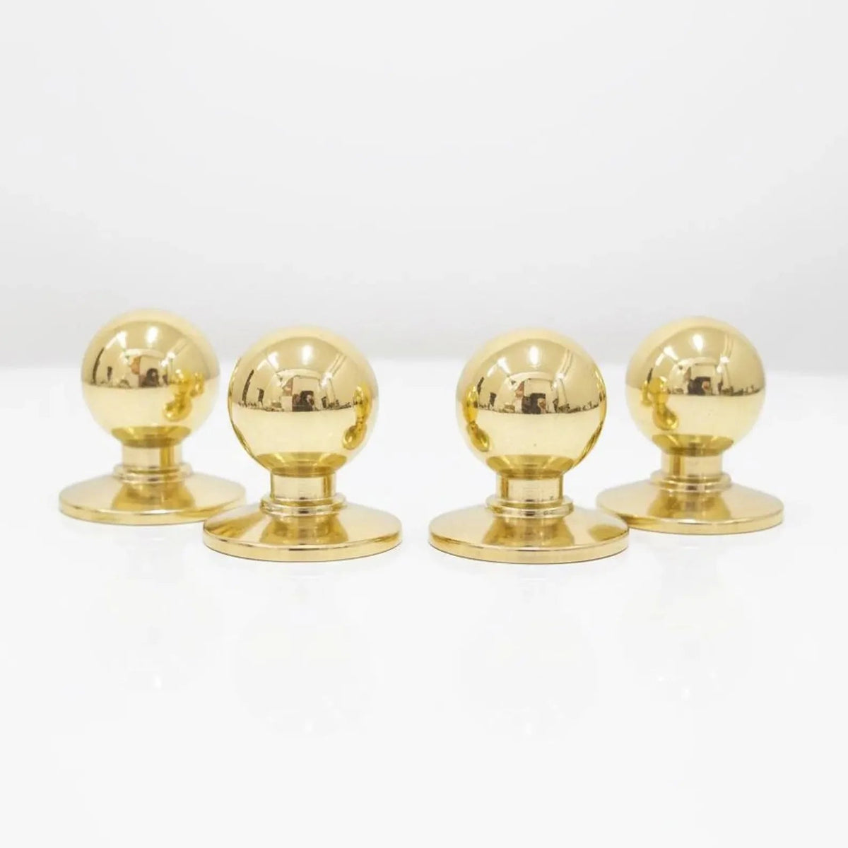 Unlacquered Brass Round Cabinet Knobs – Solid Brass Drawer Knobs - BRASSDORIA