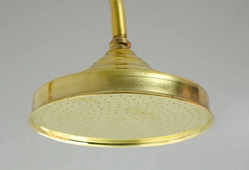 Unlacquered Brass Shower – Rain Shower Set - BRASSDORIA