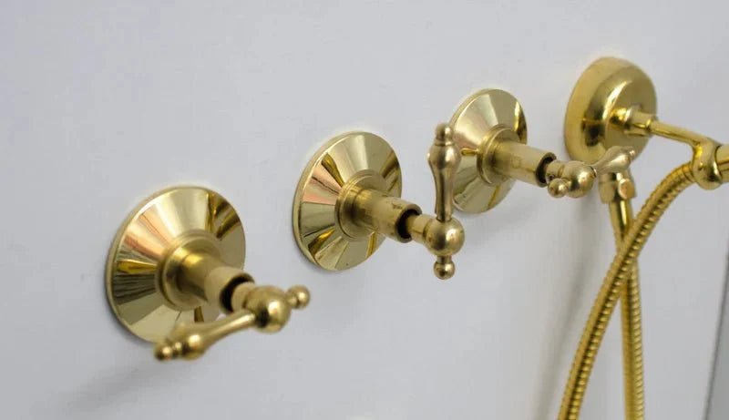 Unlacquered Brass Shower – Rain Shower Set - BRASSDORIA