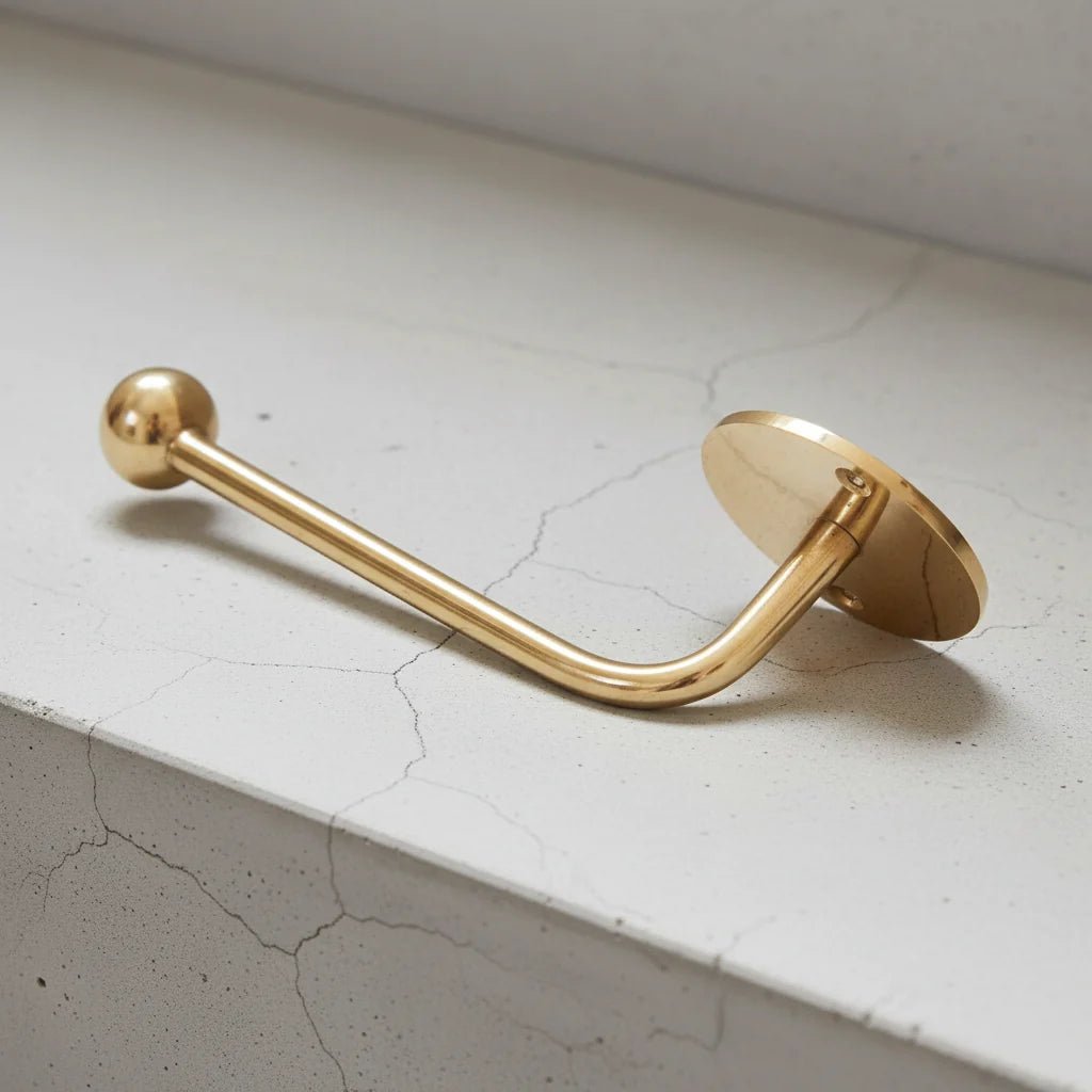 Unlacquered Brass Toilet Paper Holder - BRASSDORIA