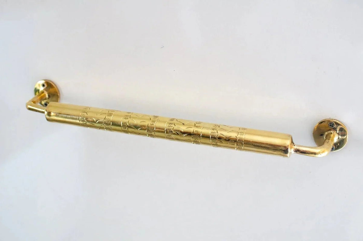 Unlacquered Brass Towel Rail - Bathroom Towel Holder - BRASSDORIA