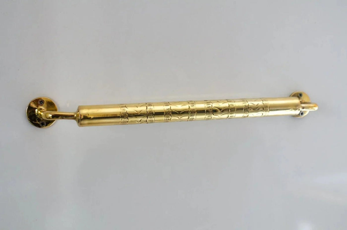 Unlacquered Brass Towel Rail - Bathroom Towel Holder - BRASSDORIA
