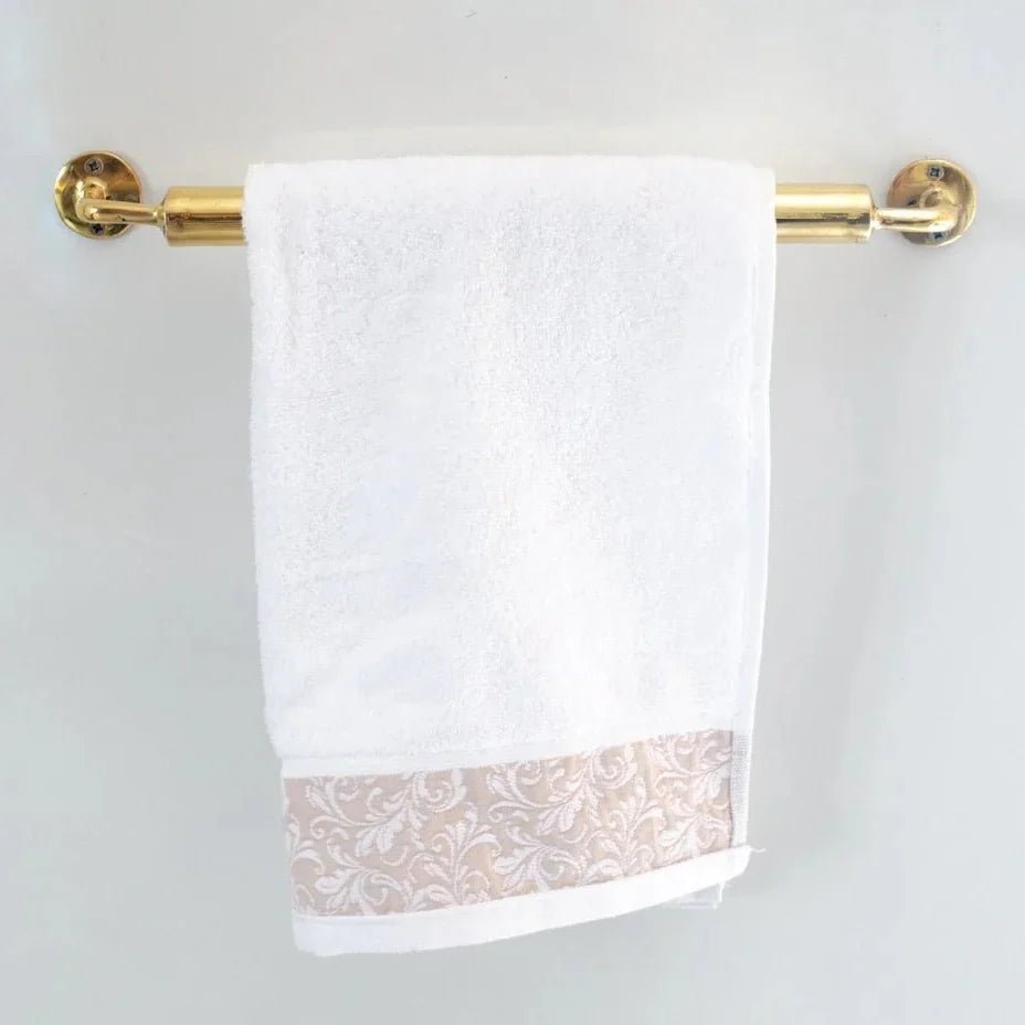 Unlacquered Brass Towel Rail - Bathroom Towel Holder - BRASSDORIA