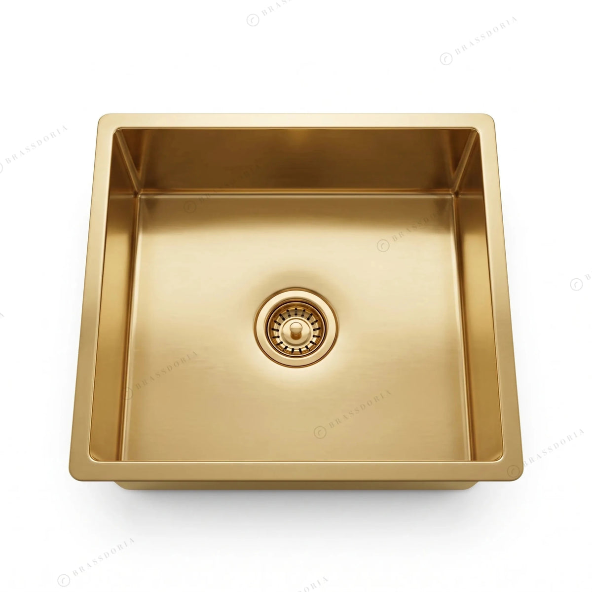 Unlacquered Brass Undermount Single Bowl Kitchen Sink - BRASSDORIA
