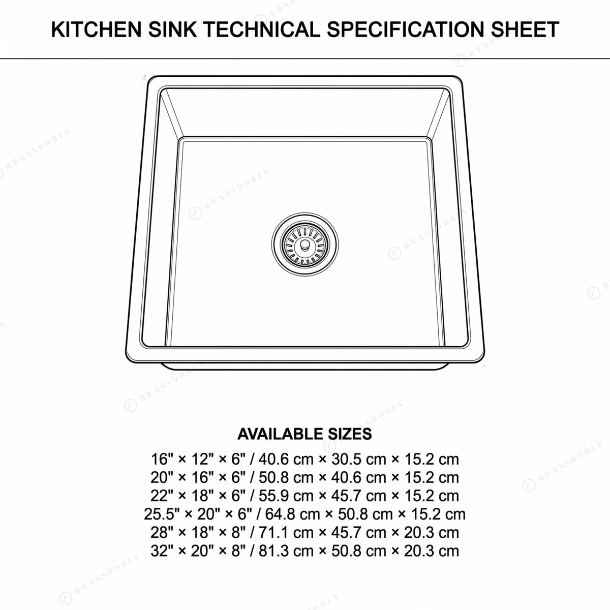 Unlacquered Brass Undermount Single Bowl Kitchen Sink - BRASSDORIA