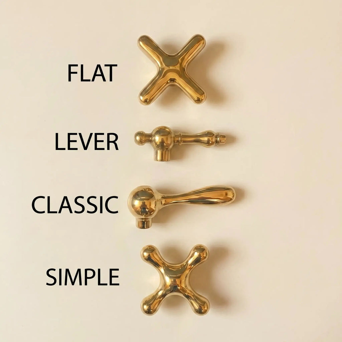 Unlacquered Brass Wall Mount Faucet for Bathroom and Kitchen - BRASSDORIA