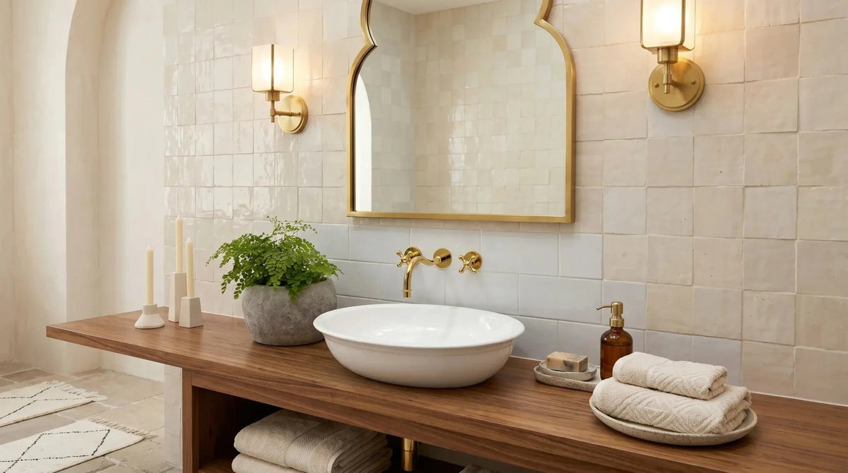 Unlacquered Brass Wall Mount Faucet/Solid Brass Bathroom / Kitchen Faucet - BRASSDORIA
