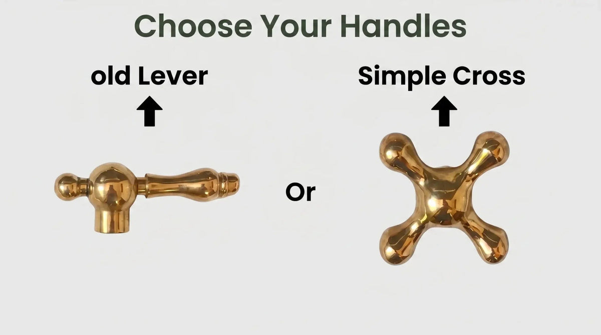 Unlacquered Brass Wall Mount Faucet/Solid Brass Bathroom / Kitchen Faucet - BRASSDORIA