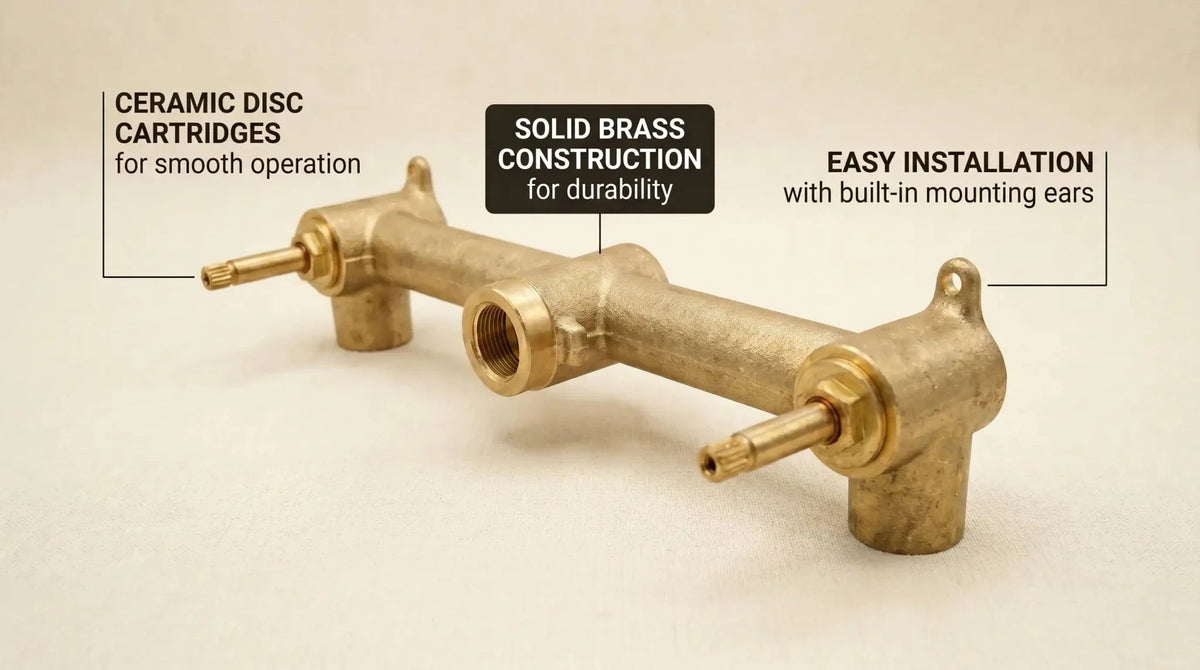 Unlacquered Brass Wall Sink – Hammered Bathroom Basin with Faucet - BRASSDORIA