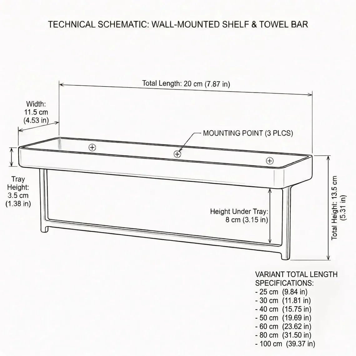 Unlacquered Copper Bathroom Shelf with Towel Bar | Moroccan Artisan Storage Rack - BRASSDORIA