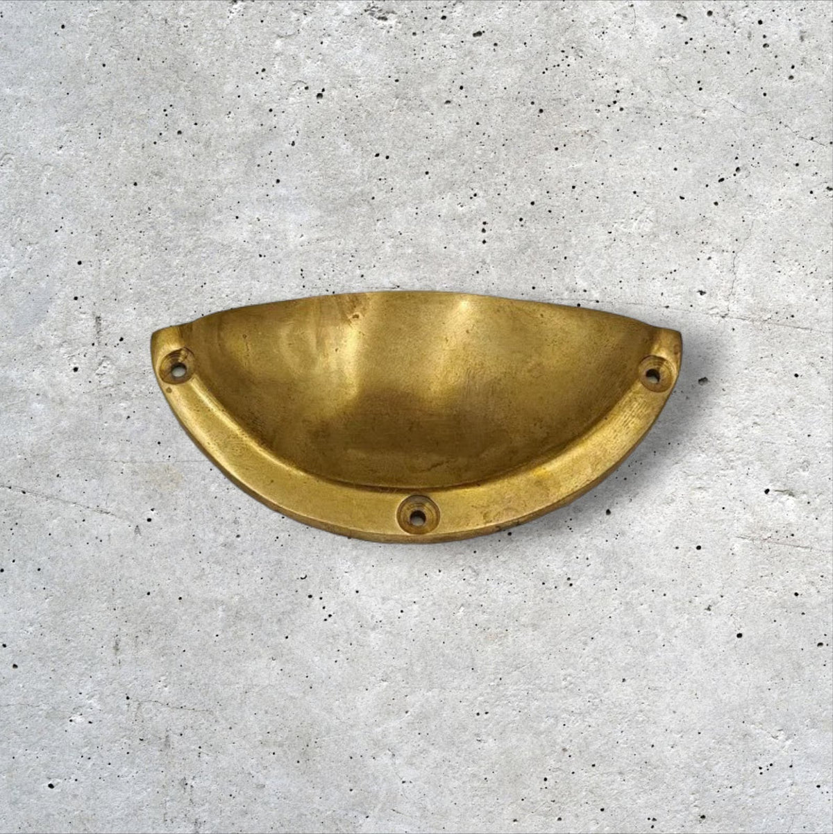 Unlacquered Solid Brass Cup Pull - BRASSDORIA