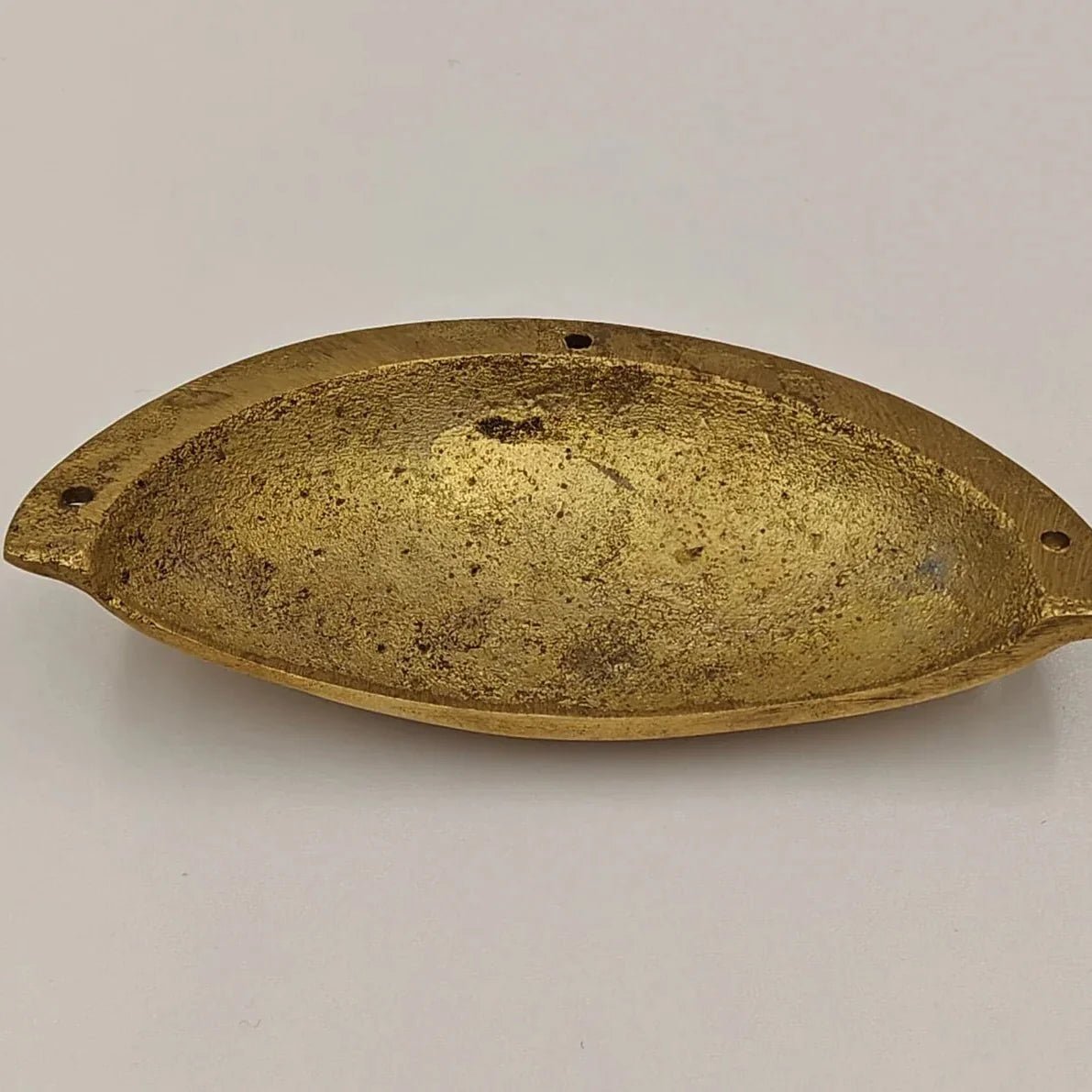Unlacquered Solid Brass Cup Pull - BRASSDORIA