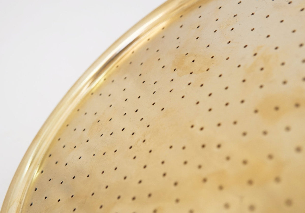 Unlacquered Solid Brass Rain Shower Head, Rose Shower Head - BRASSDORIA