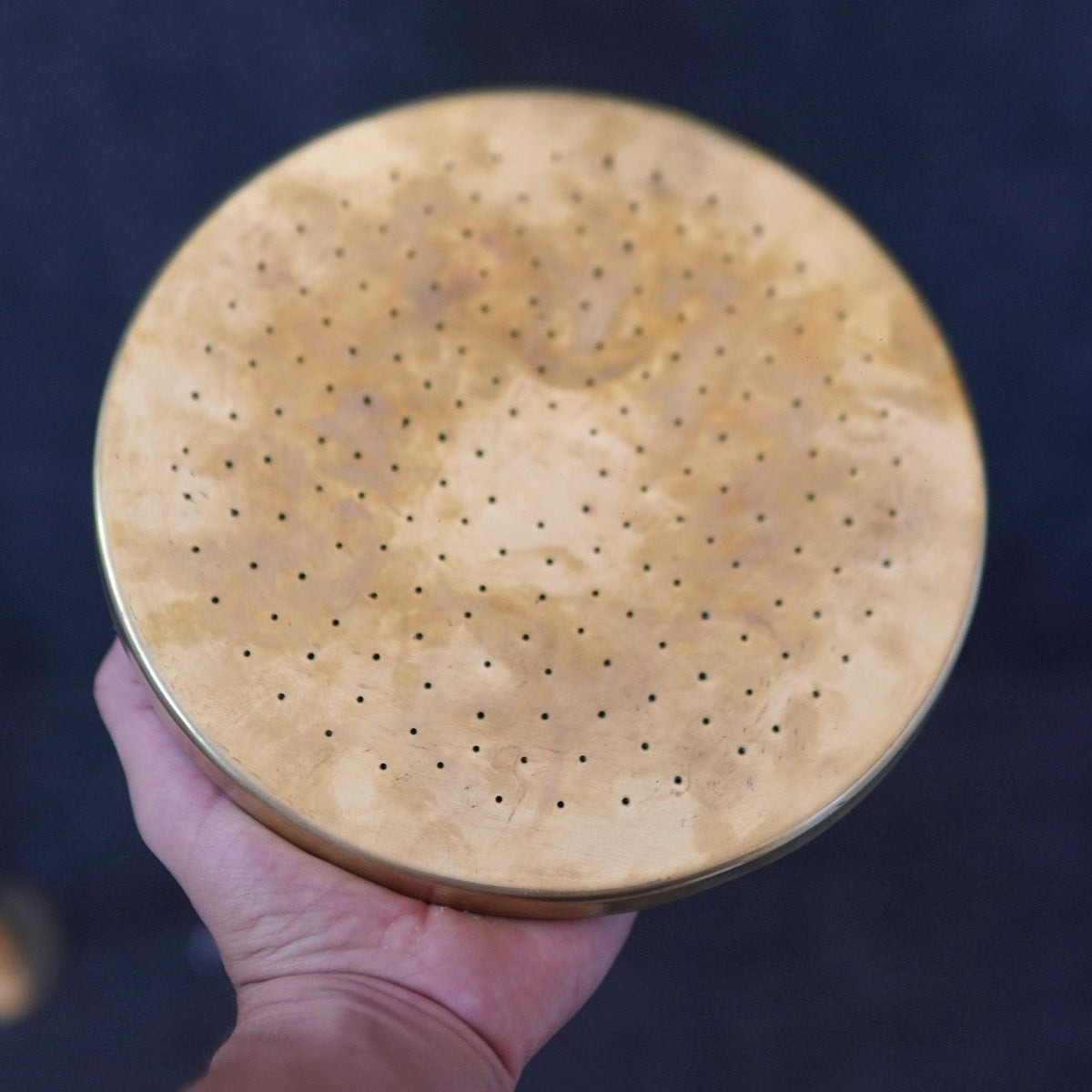 Unlacquered Solid Brass Rain Shower Head, Solid Brass Round Shower Head - BRASSDORIA