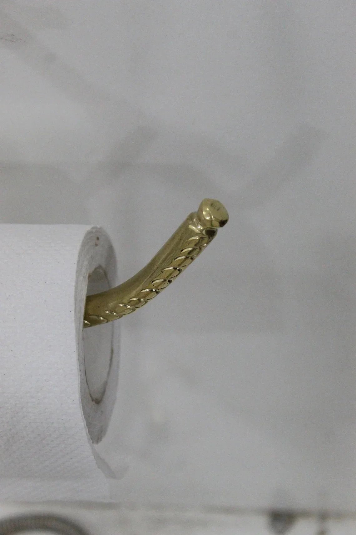 Unlacquered Solid Brass Toilet Paper Holder - BRASSDORIA