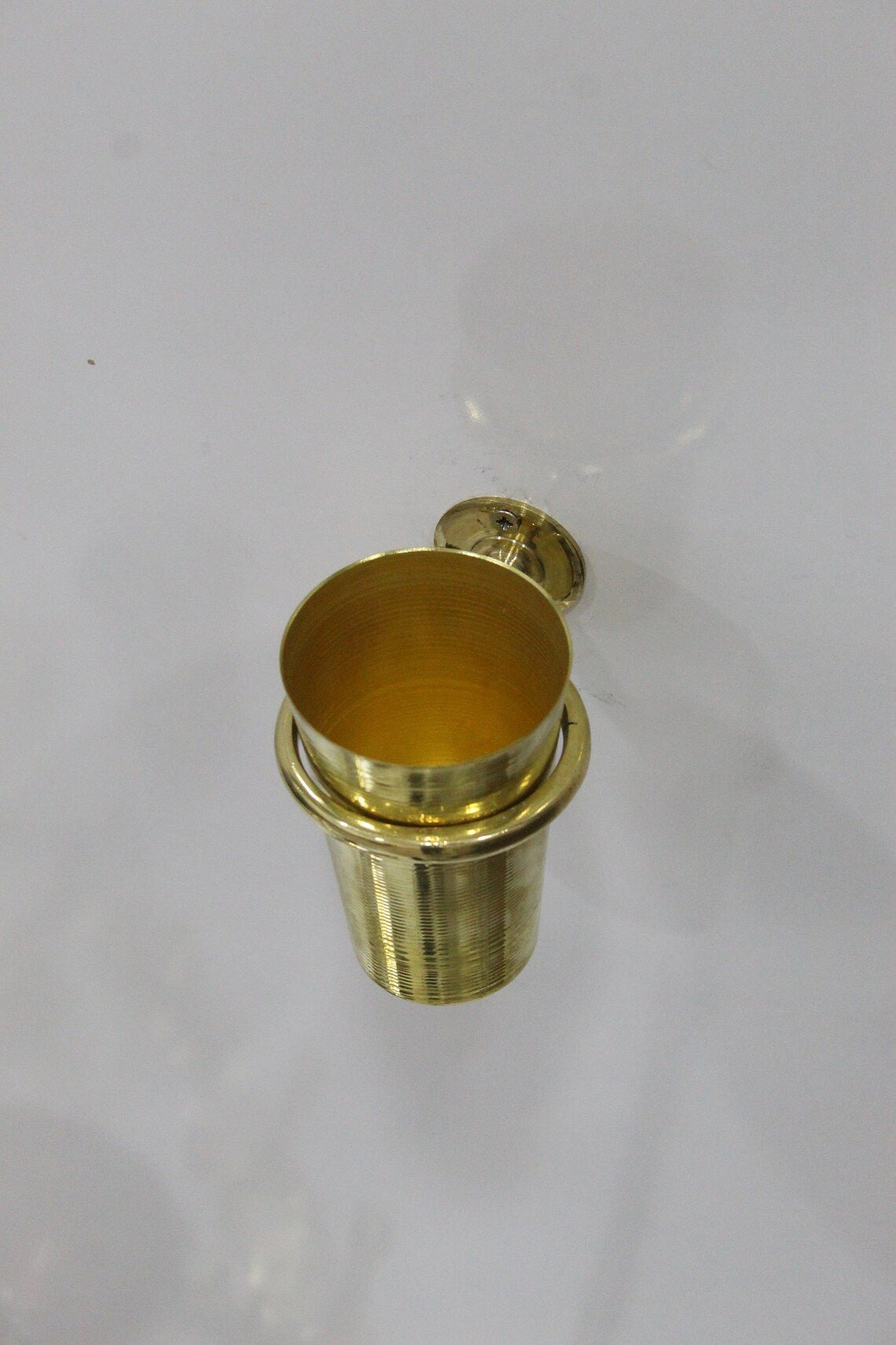 Unlacquered Solid Brass Tooth Brush Holder - BRASSDORIA