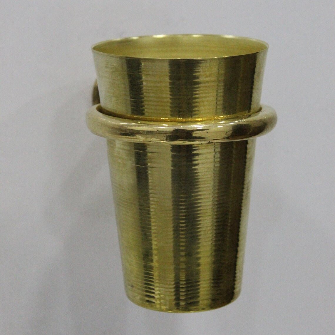 Unlacquered Solid Brass Tooth Brush Holder - BRASSDORIA