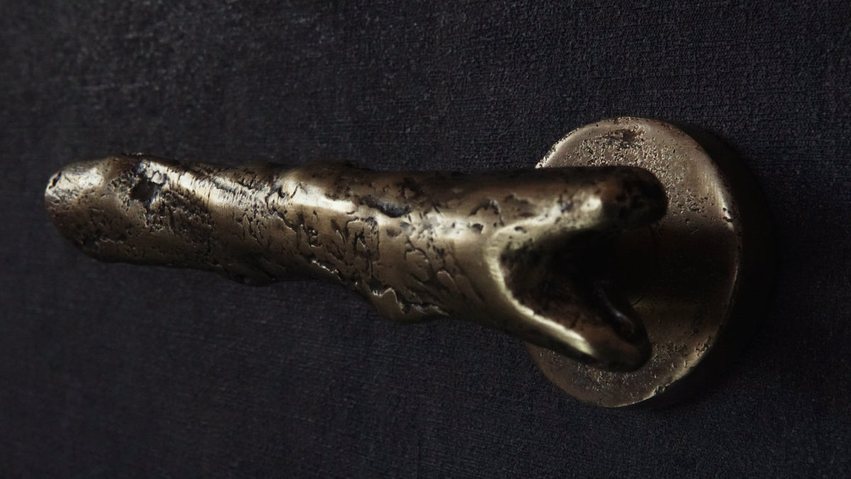 Vintage Brass Door Handle, Tree Branch Design - BRASSDORIA