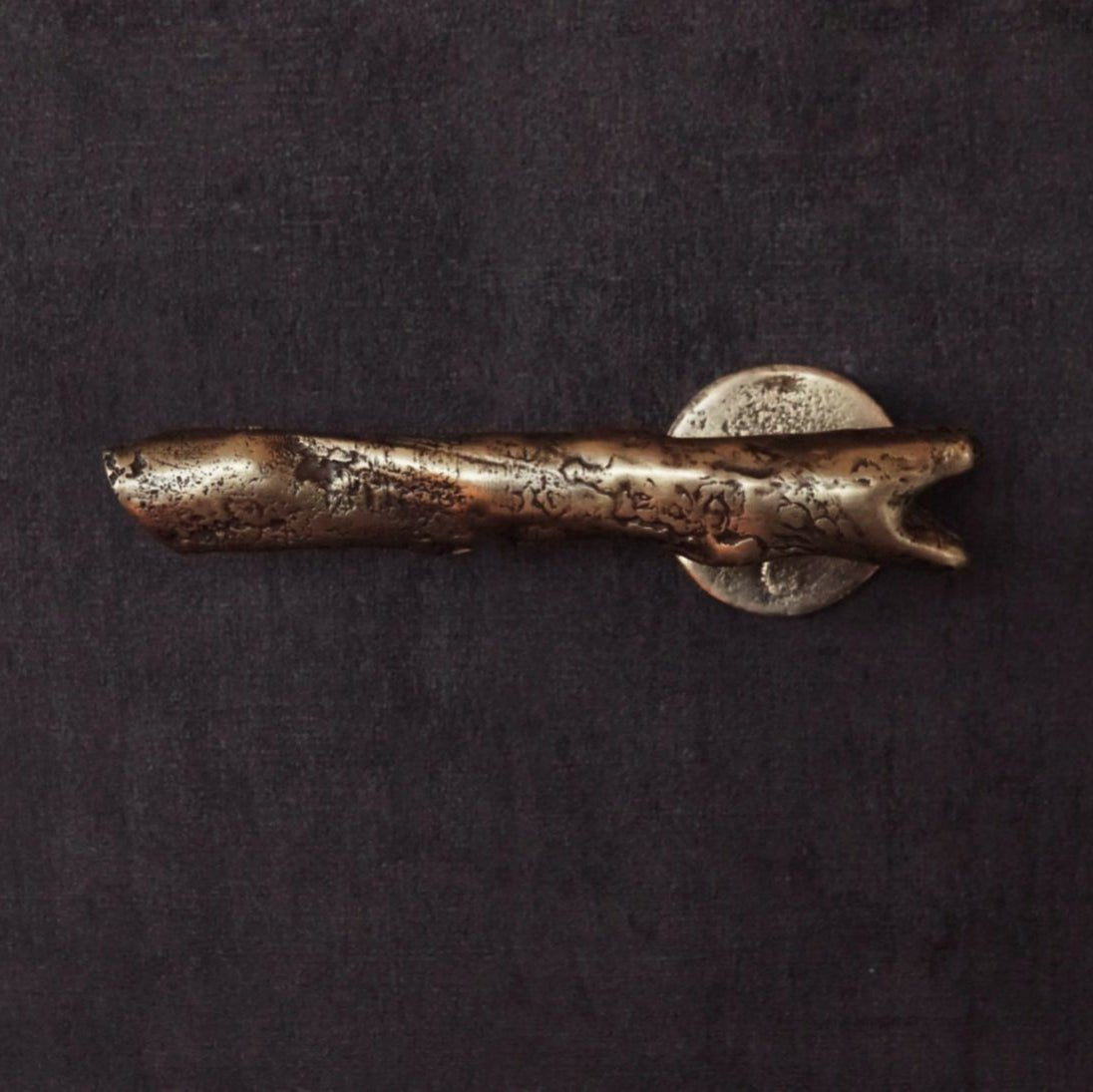 Vintage Brass Door Handle, Tree Branch Design - BRASSDORIA