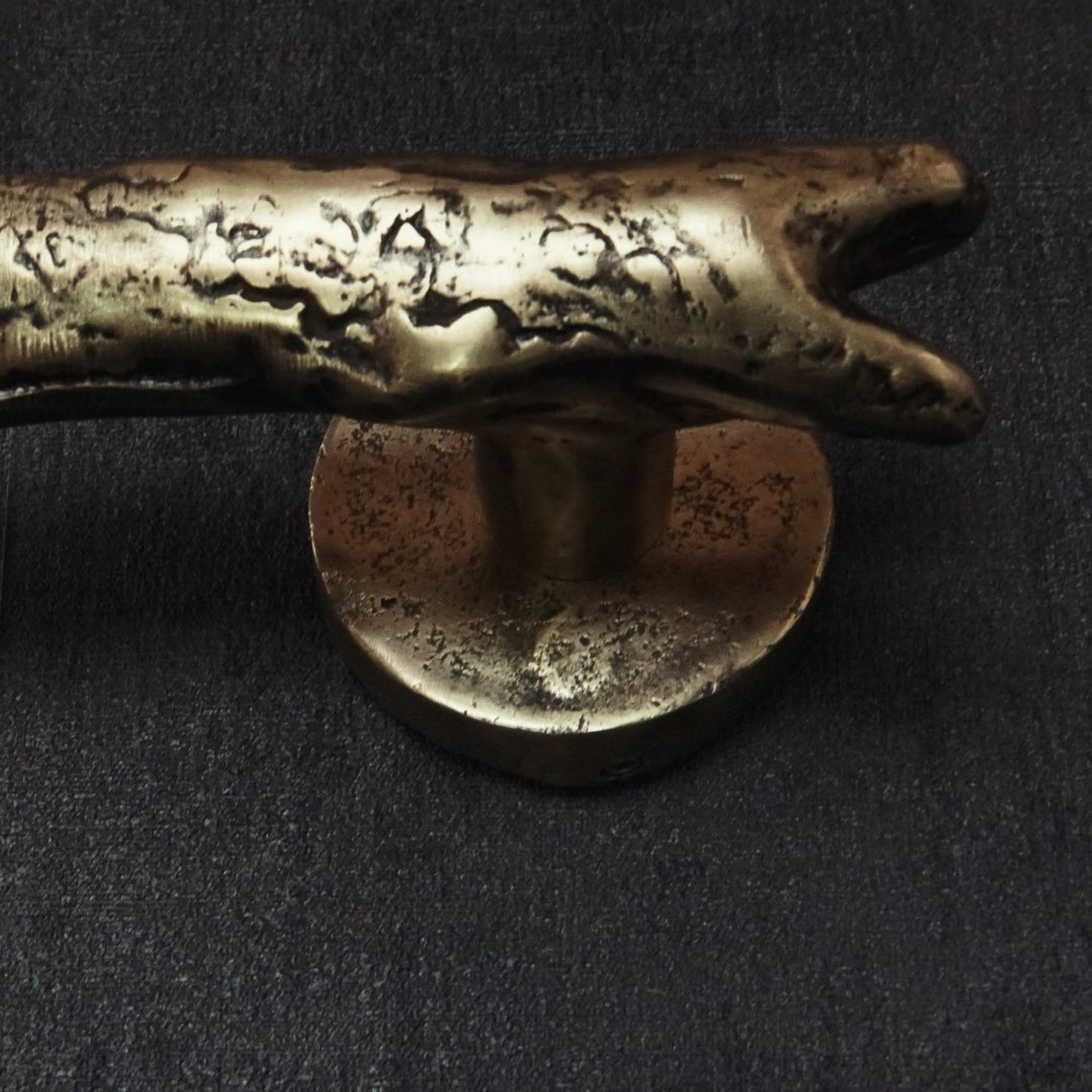 Vintage Brass Door Handle, Tree Branch Design - BRASSDORIA