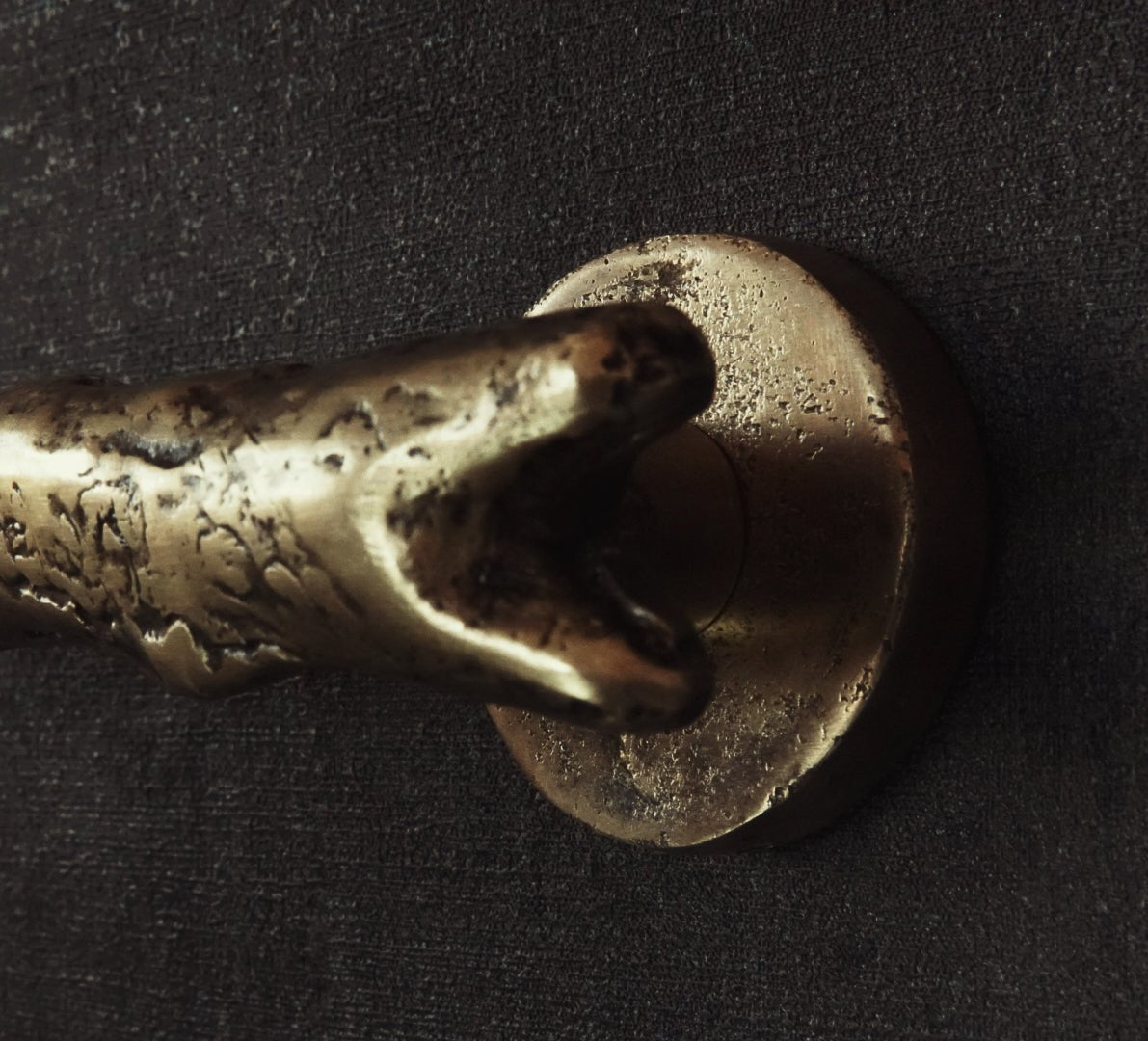 Vintage Brass Door Handle, Tree Branch Design - BRASSDORIA