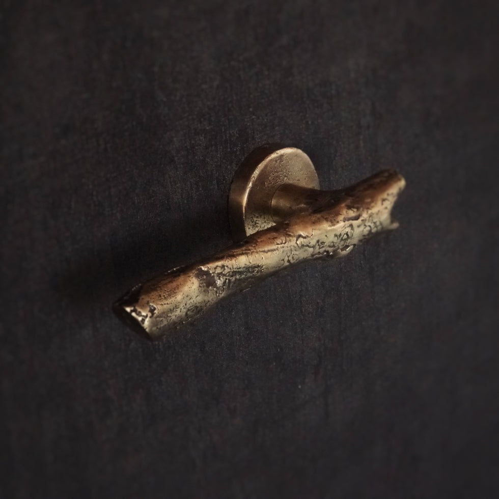 Vintage Brass Door Handle, Tree Branch Design - BRASSDORIA