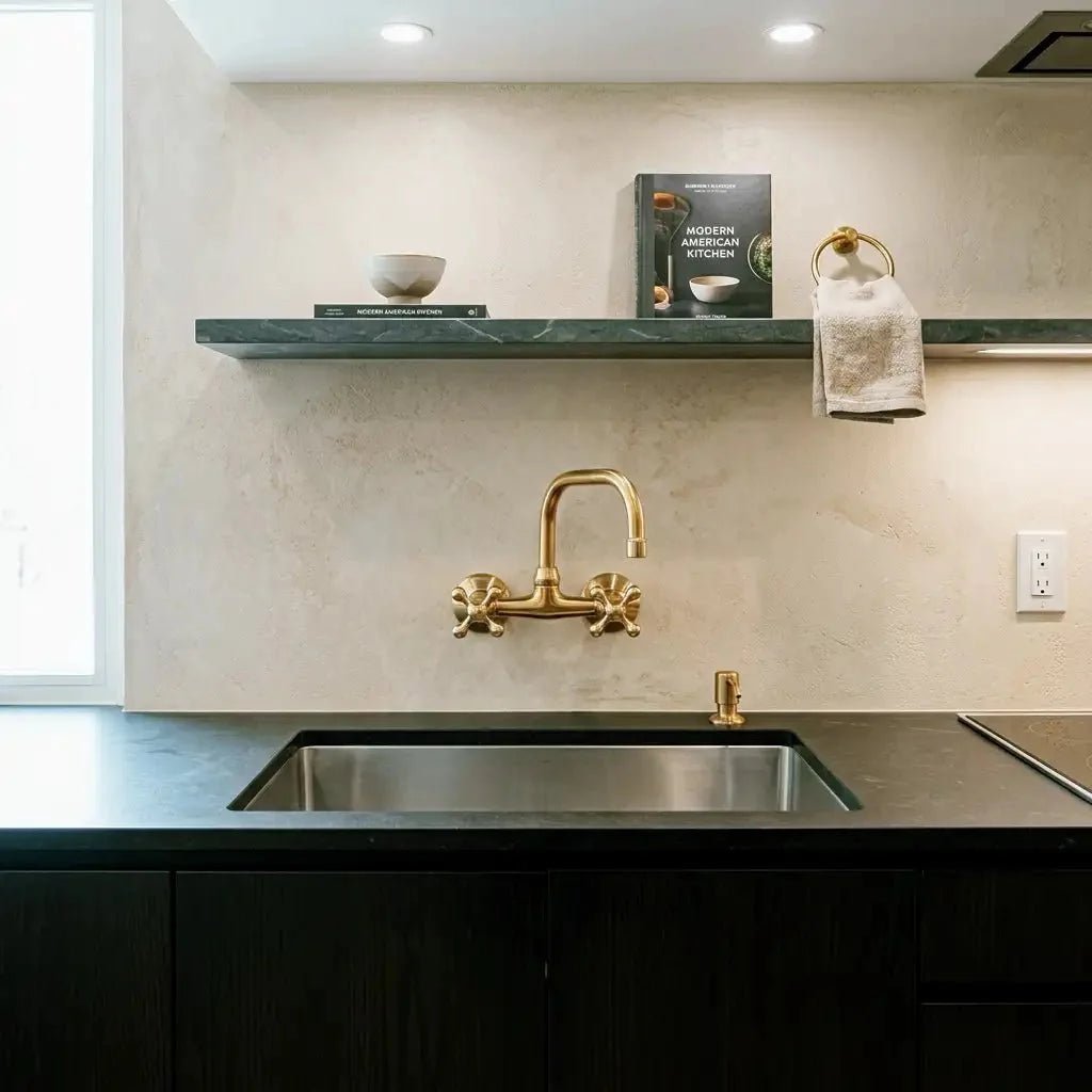 Wall Mounted Solid Brass Faucet For Bathroom and Kitchen - BRASSDORIA